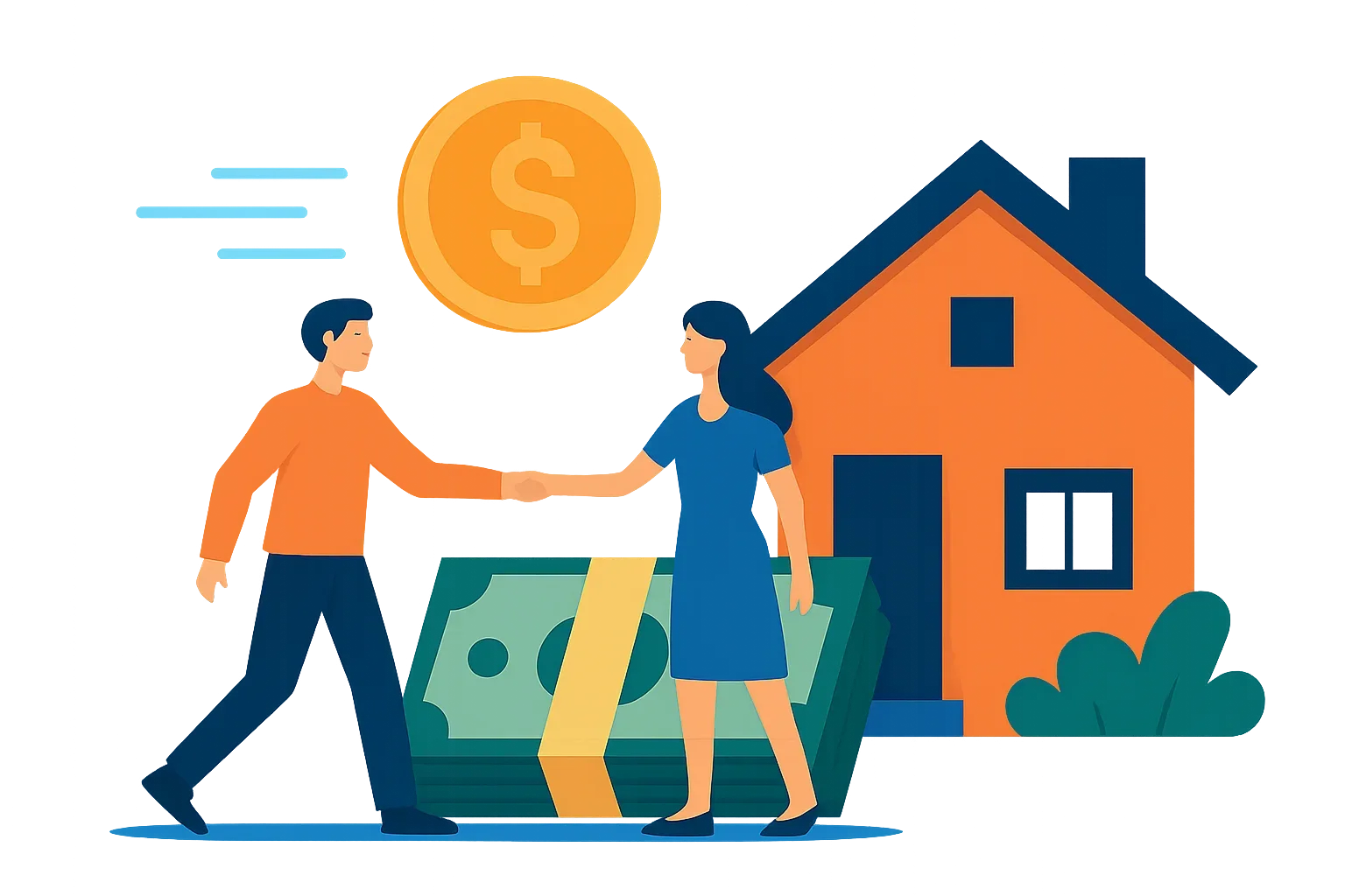 Illustrated comparison chart showing how fast cash home buyers determine fair property valuations
