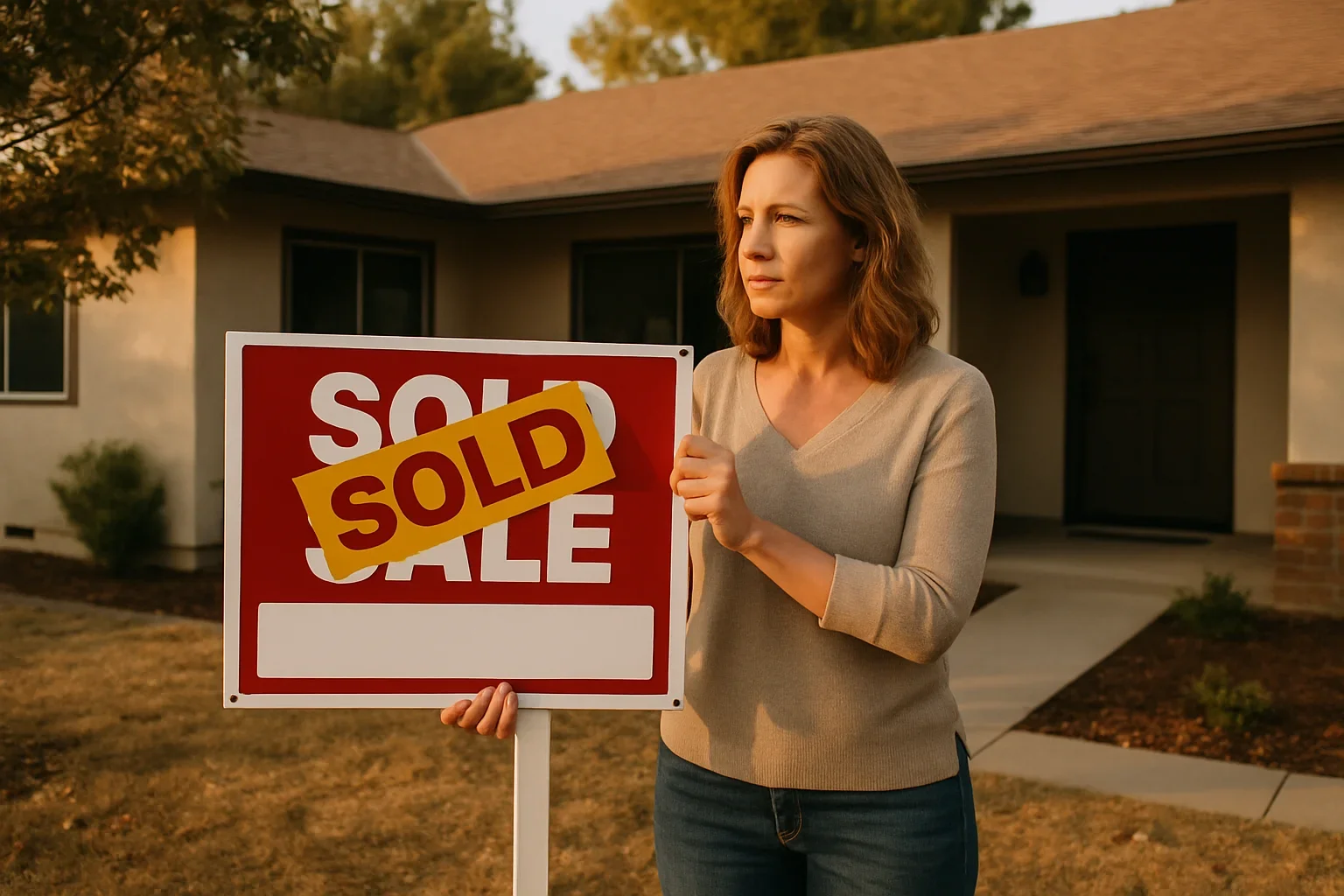 Real estate agent discussing pricing strategy with a couple inside their Carmichael California home