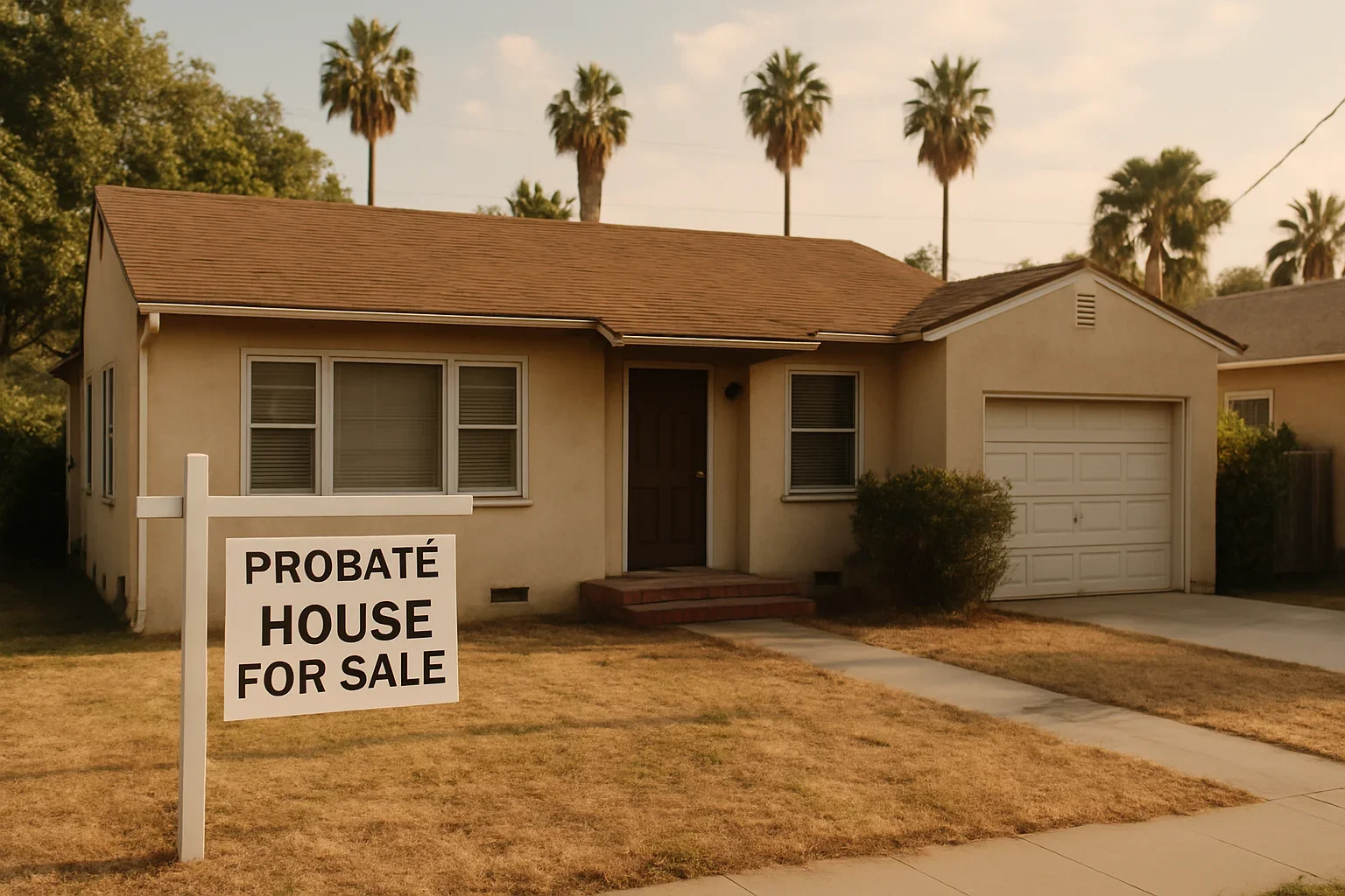 Executor signing real estate paperwork at kitchen table of inherited California home ready for sale