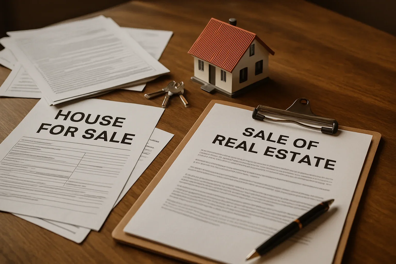Couple signing real estate documents and paperwork for selling a house without a realtor in California