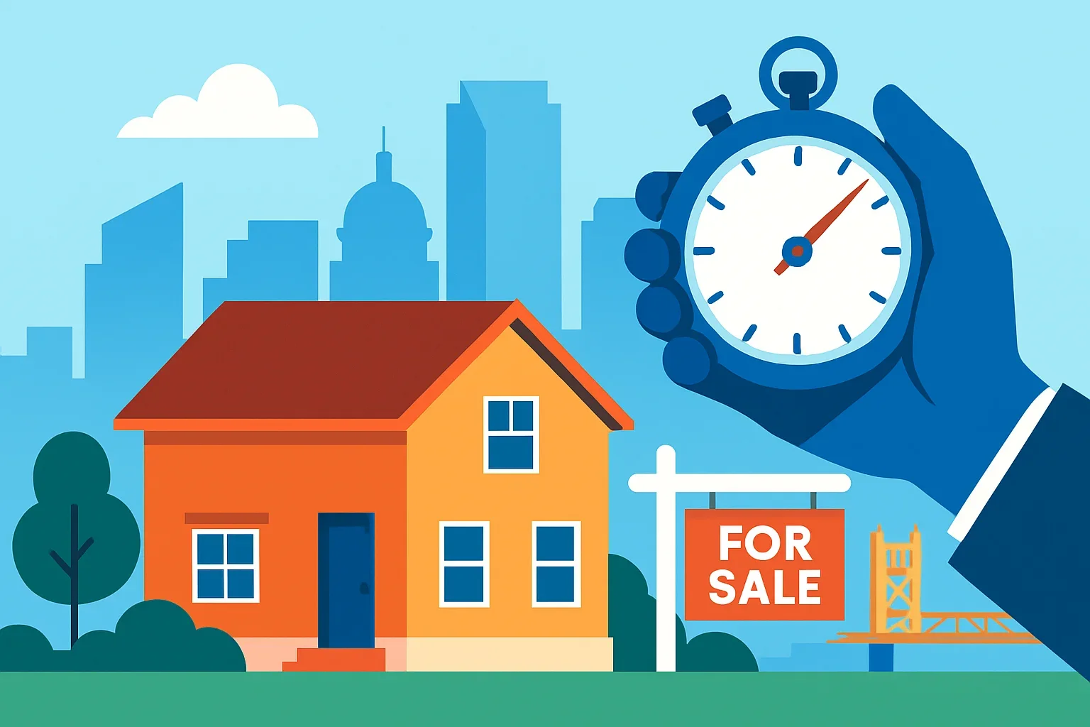 Step-by-step illustrated guide showing how to sell my house fast in Sacramento quickly