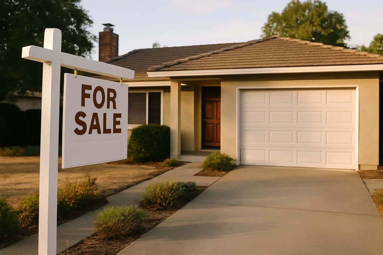 Exterior view of a charming Roseville California home listed for probate sale by heirs